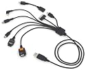 7+1in1USB充電ケーブル microUSBコネクタ付属　ブラックモデル　RCG-U7SPB+M