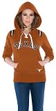 Texas Longhorns Women's Laced Up Fleece Hooded Sweatshirt - by Alyssa Milano