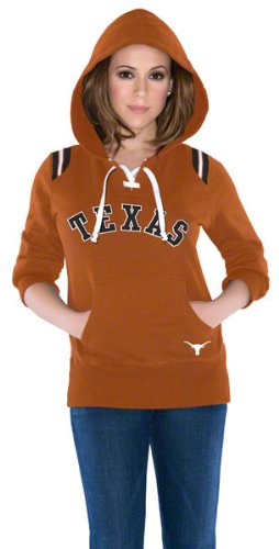 Texas Longhorns Women's Laced Up Fleece Hooded Sweatshirt - by Alyssa Milano