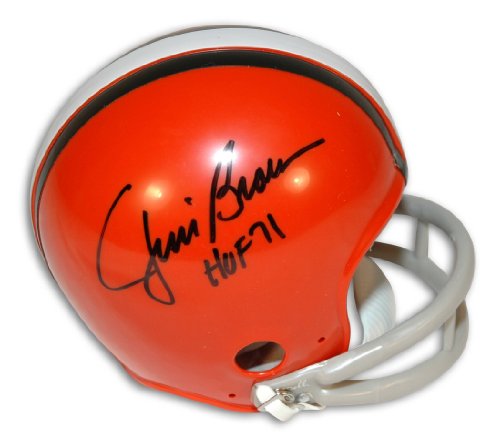 Jim Brown Autographed Cleveland Browns Mini Helmet Inscribed 