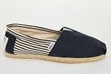 Toms Shoes University Womens Navy Espadrilles Canvas Pumps UK Size 3 4 5 6 7 8