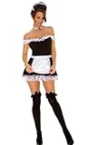 Elegant Moments SB EM-9395, 4 PC Sexy Satin Maid Costume ~ Also available in Plus Sizes Black/white Elegant Moments SB EM-9395, 4 PC Sexy Satin Maid Costume ~ Also available in Plus Sizes Black/white