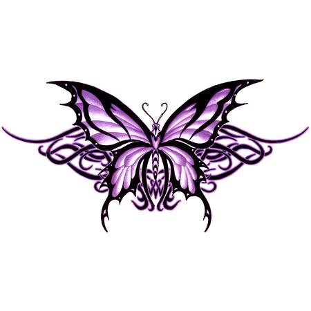 Tribal Purple Butterfly Sticker