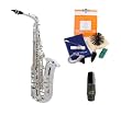 Legacy AS2000SS Professional Sterling Silver Plated Fully Engraved Alto Saxophone with Case, Accessories and Selmer USA Mouthpiece