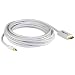 Cable Matters 10 ft Mini DisplayPort Male to HDMI Male Cable with Audio Transmission in White in Retail Package