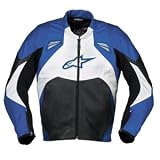 Alpinestars SMK Leather Motorcycle Jacket Blue 56