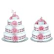 Bloomer Baby Diaper Cakes Large Pink Mums