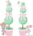 Teddy Bear Topiaries Paint by Number Wall Mural