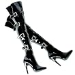 Ellie Shoes Women's 511-BUCKLEUP 5" Stretch Thigh High Boot Available in 3 Colors