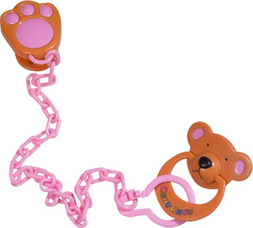 Childrens Toyshop  Toys : Zapf Creation - CHOU CHOU - Dummy (Soother) & Clip Pink