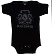 Toddler and Infant BACK SABBATH "Never Say Cry" One Piece Baby Suit in Black