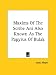 Maxims of the Scribe Ani Also Known as the Papyrus of Bulak