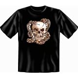 Cobras Schlange Totenkopf T-shirt: auch in 3xL 4xL 5xL Skull with Snakes Fb schwarz