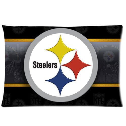 Chetery Popular NFL Pittsburgh Steelers Logo Printed Best Gifts Valentine's Gift Decorate Pillowcase Custom Pillowcase Soft Pillow Case Zippered Pillow Case Cover in Roomy Size 20x30(Two side) Fashion Design