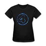 Susueky Women's Fantastic Four Fire Symbol Short Sleeve T shirt M
