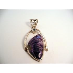 Hinged Charoite Pendant by 