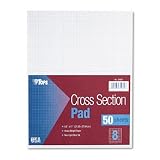 Tops Section Pads, 8 Squares, Quadrille Rule, Letter, White, 50 Sheets per Pad (35081) Tops Section Pads, 8 Squares, Quadrille Rule, Letter, White, 50 Sheets per Pad (35081)