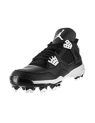 Shoes: Nike Jordan Mens Jordan IV Retro Mcs Black/Tech Grey Baseball Cleat 13 Men US