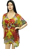 Arousing Sheer Allover Printed Cover up Tube Top Tunic Xmas Christmas Gift
