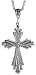 Sterling Silver 2 11/16 (68 mm) Diamond Cut Cross Pendant