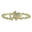 Crystal Elephant Charm Gold Toggle Bracelet Fashion Jewelry