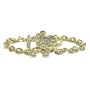 Crystal Elephant Charm Gold Toggle Bracelet Fashion Jewelry