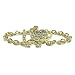Crystal Elephant Charm Gold Toggle Bracelet Fashion Jewelry