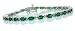 5.99Ct Emerald and Diamond Bracelet in 14kt White Gold