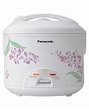 Panasonic SR-TE15NVO 8-Cup Rice Cooker/Warmer with Moisture Cap, White/Violet Orchid