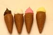 Dollhouse Miniature Set of 4 Ice Cream Cones