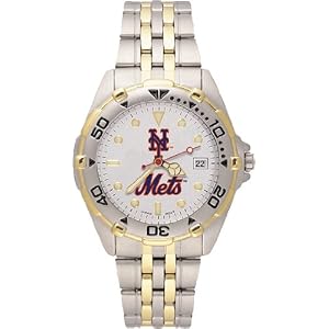Buy New York Mets Mens All Star Watch Stainless Steel Bracelet by Logo Art