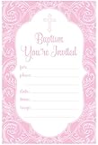 Baptism Girl Religious Celebration Invitations - Fill In Style (20 Count) With Envelopes