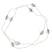 Jewelry : Silver White Hearts Beaded Long Collar Necklace