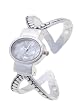 Geneva Platinum Silver Split Cuff Bangle Watch��