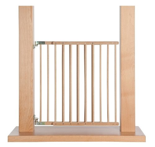 Treppenschutzgitter Türschutzgitter 70 - 108 cm, schwenkbar wie eine Tür - Immer in Laufrichtung zu öffnen