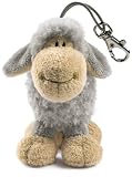 NICI - Jolly Mah Standing Sheep Snap Hook Keyring, 12cm