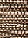 Natural Grasscloth Book Tan on Golden Cream Authentic Grasscloth Wallpaper