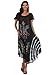 Sakkas Embroidered Painted Floral Cap Sleeve Cotton Dress