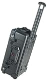 Pelican 1510 Carry On Watertight Hard Case with Padded Dividers & Wheels - Charcoal Black