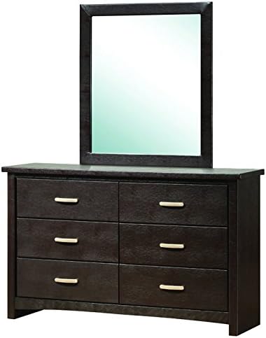 Classic Faux Leather Frame Bedroom Mirror