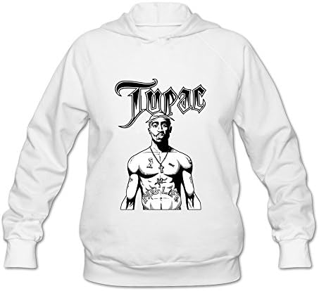 Koala Women's 2PAC Sweatshirt Hoodies White Size M