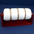 White Leather Watch Bangle Bracelet Jewelry Display New