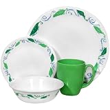 Corelle Livingware 16-Piece Dinnerware Set, Service for 4, Spearmint