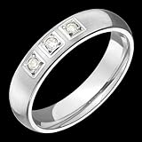 Aryana - Exquisite White Gold Ring Wedding Band - Comfort Fit