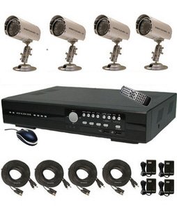 USA Security Store --CCTV 4 High Resolution 600TVL CCD Day/Night Vision Color Cameras with one 4 Channels Video 2 audio H.264 Security Surveillance DVR Digital Video Recorder System Built-in 500GB HDD, Included 4x65FT video cables and Power Supplies KIT. Supports Network Remote Viewing Over Internet, Windows IE, iPhone, Windows Mobile, and Apple Mac FireFox.