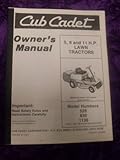 Cub Cadet 5/8/11 HP Lawn Tractor OEM OEM Owners Manual