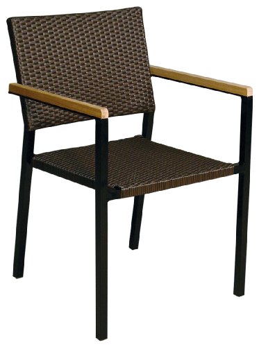 Hansen Outdoor 10/104 Outdoor-Armlehnstuhl Breite: 55 cm Tiefe: 55 cm H&ouml;he: 81 cm, braun meliert