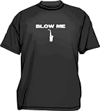 BLOW ME Saxophone logo Men's tee Shirt in 12 colors Small thru 6XL