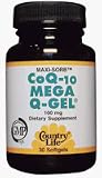 Country Life Mega Q-Gel 100 mg (90 softgels)
