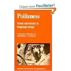 Politeness: Some Universals in Language Usage